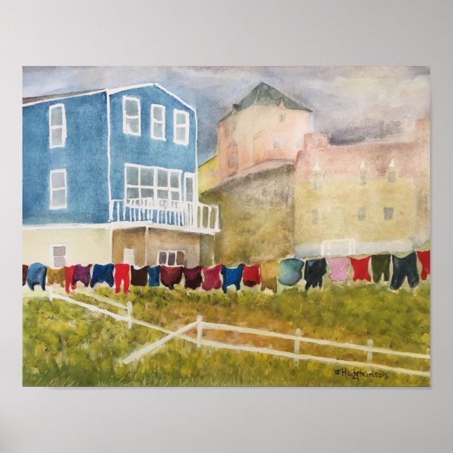 NEWFOUNDLAND CANADA - VATTENKOLOR POSTER (Framsidan)