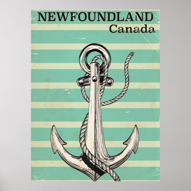 Newfoundland Canadian vintage nautical Poster (Framsidan)