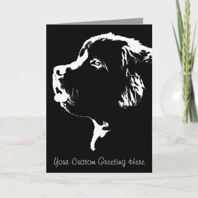 Newfoundland Card Anpassningsbar Newfoundland Hund Kort (Framsida)