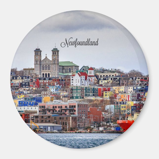 Newfoundland, cityscape-foto magnet (Framsidan)
