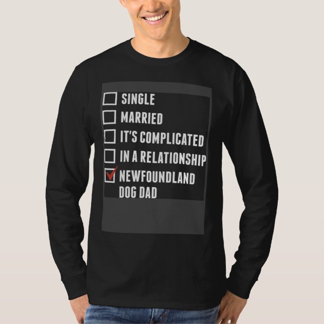 Newfoundland Dad  Dog Father T Shirt (Framsida)