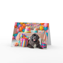 Newfoundland Dog Birthday Card