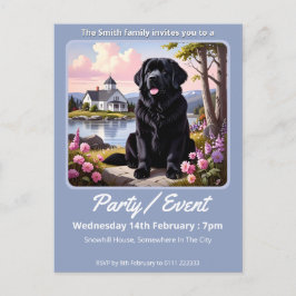 Newfoundland Dog Inbjudan Vykort
