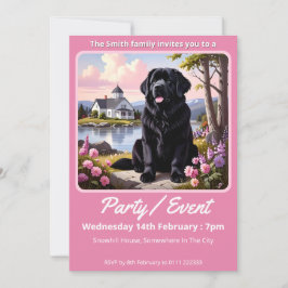 Newfoundland Dog Inbjudningar