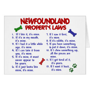 NEWFOUNDLAND egendomlagar 2 Hälsningskort