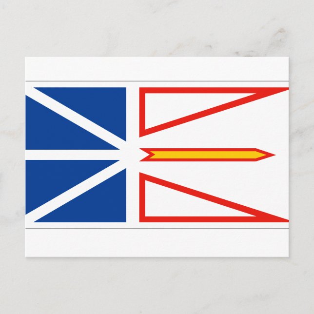 NEWFOUNDLAND FLAGGA VYKORT (Framsida)