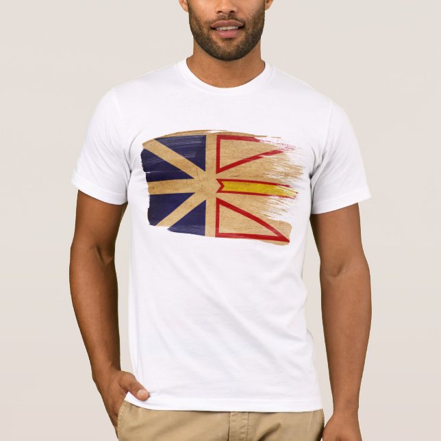 Newfoundland flaggaT-tröja T Shirt (Framsida)