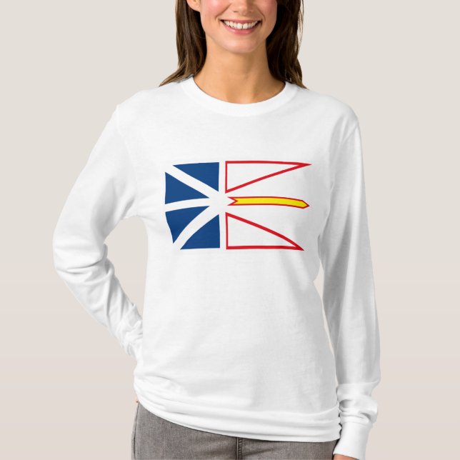 Newfoundland flaggaT-tröja T Shirt (Framsida)