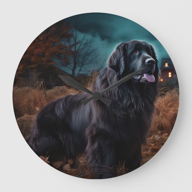 Newfoundland Halloween Scary Stor Klocka (Framsida)