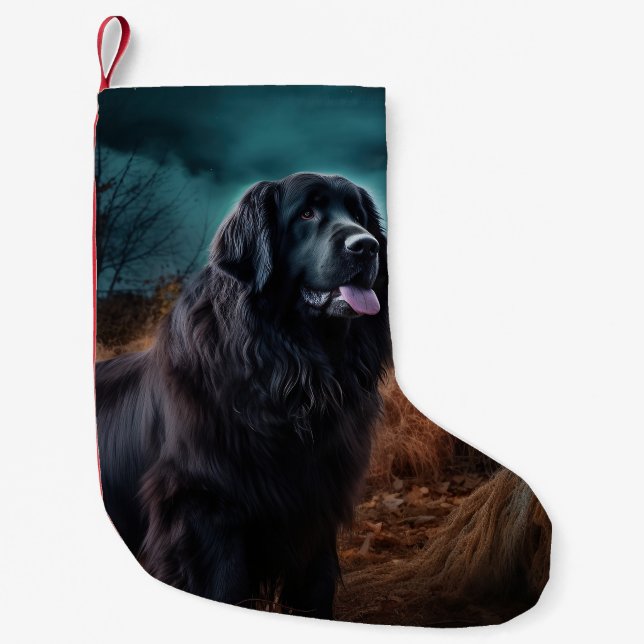 Newfoundland Halloween Skräckig Liten Julstrumpa (Framsidan)