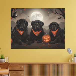 Newfoundland Halloween Spooky Canvastryck