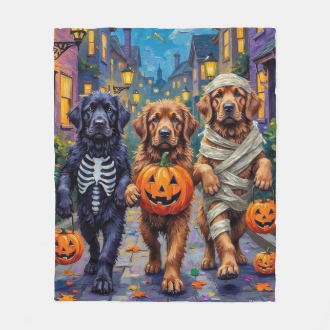 Newfoundland Halloweenkostymer för trick-or-treat Fleecefilt (Framsidan)