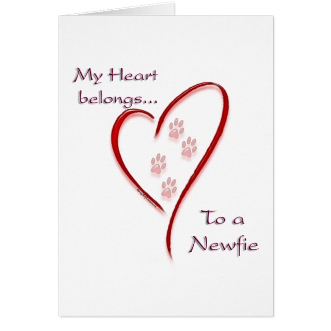 Newfoundland Heart Tillhör Hälsningskort (Framsidan)