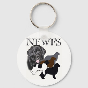 Newfoundland hund 4 färger nyckelring