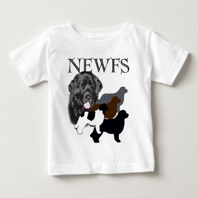 Newfoundland hund 4 färger t-shirt (Framsida)