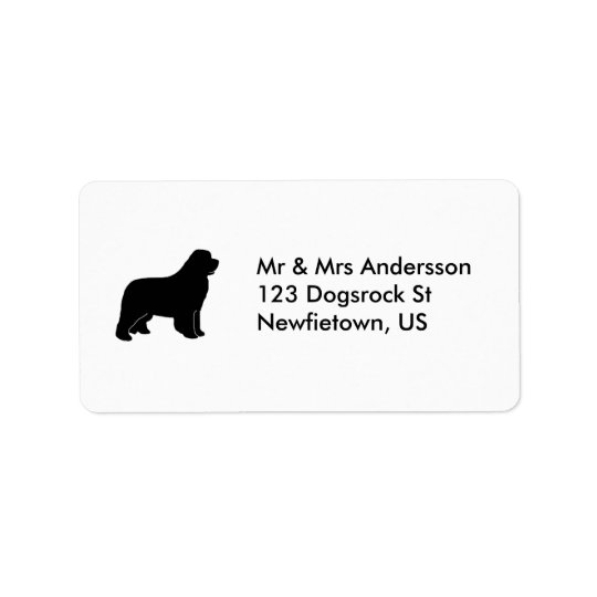 Newfoundland hund adressetikett