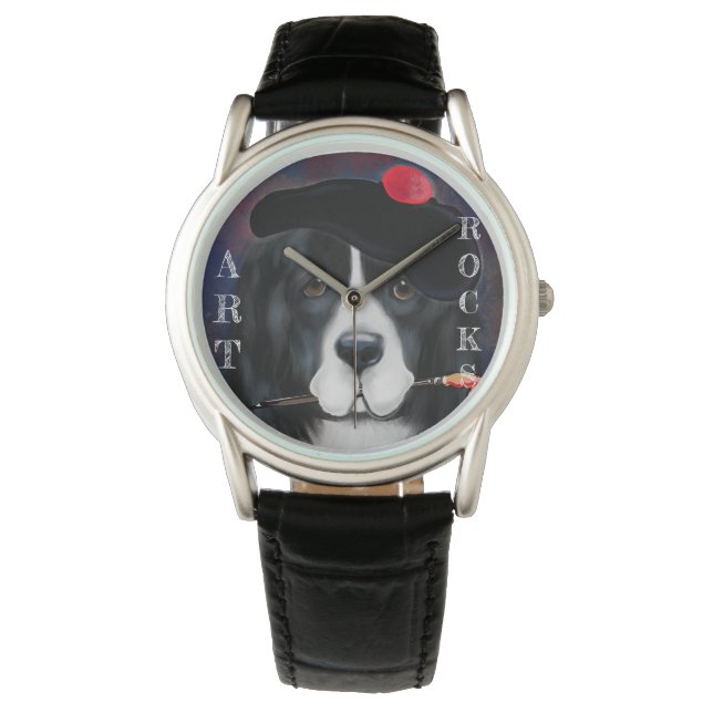 Newfoundland Hund Armbandsur (Framsida)