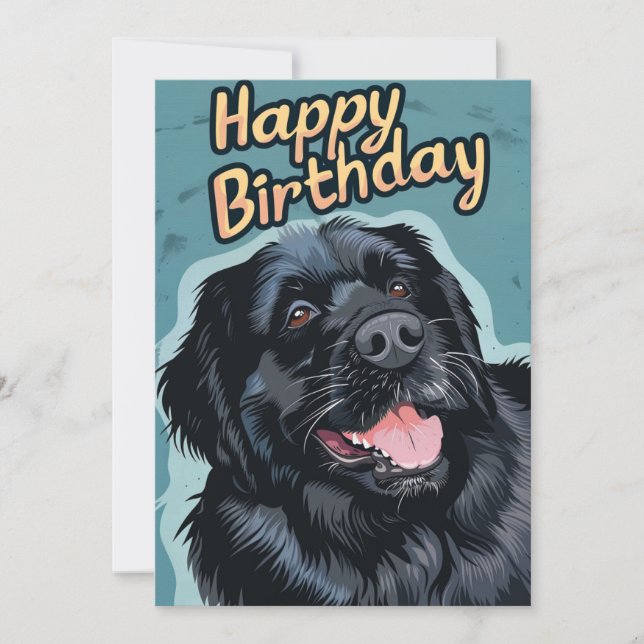 Newfoundland hund Birthday Julkort (Framsida)