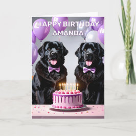 Newfoundland Hund Birthday Kort