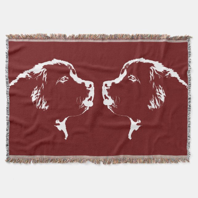 Newfoundland Hund Blanket Puppy Hund Throw Blanket Filt (Framsidan)