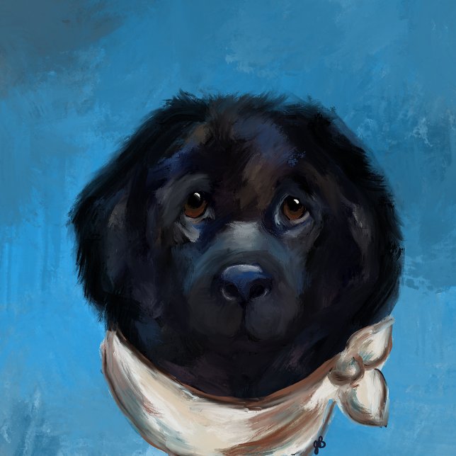 Newfoundland Hund Canvastryck (Skapare uppladdad)