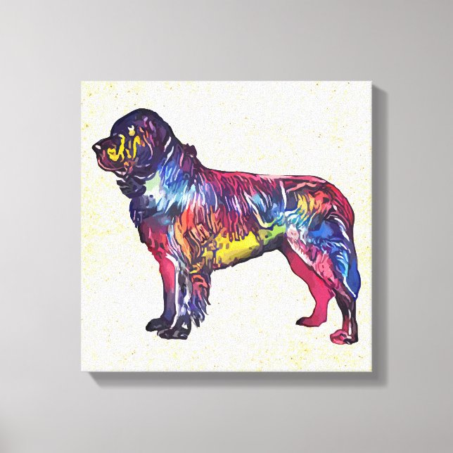 Newfoundland hund canvastryck (Framsida)