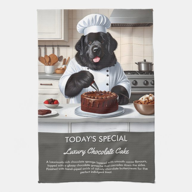 Newfoundland Hund Chef Kökshandduk (Vertikal)