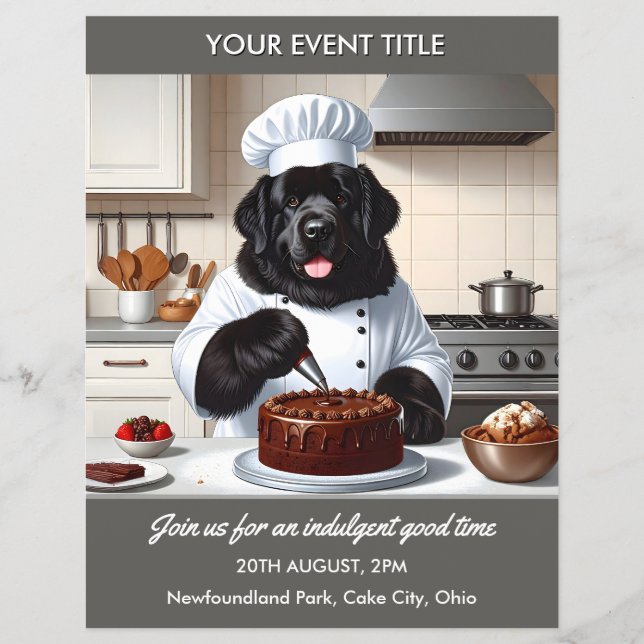 Newfoundland Hund Chef Reklamblad (Framsidan)