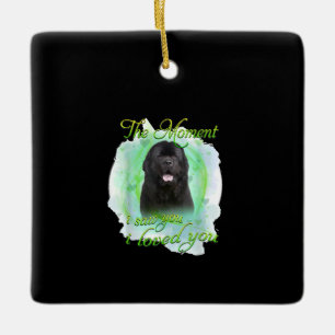 Newfoundland Hund Den tidpunkt jag såg dig i Kär Julgransprydnad Keramik