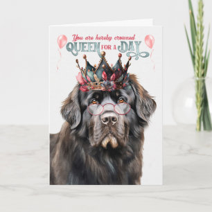 Newfoundland Hund drottning för en dag från födels Kort