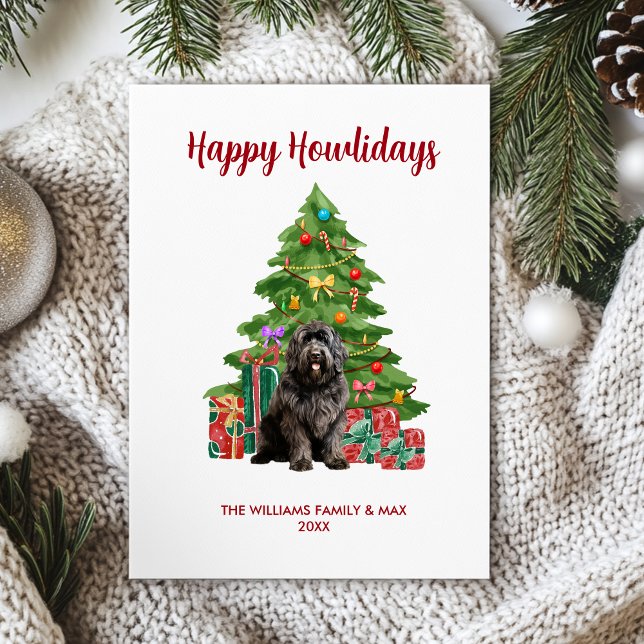 Newfoundland Hund Familj Jul Julkort (Skapare uppladdad)