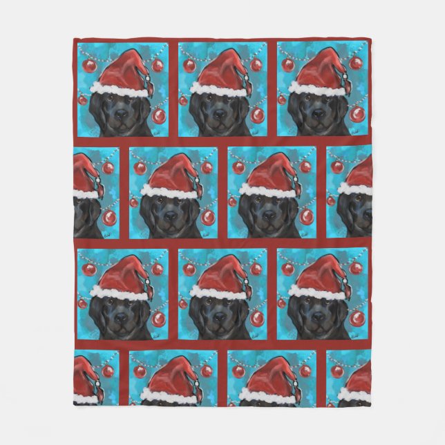 Newfoundland Hund Fleecefilt (Framsidan)