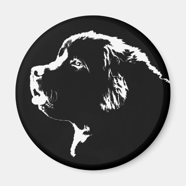 Newfoundland Hund Fridge Magnet Hund Magnet / Gift (Framsidan)