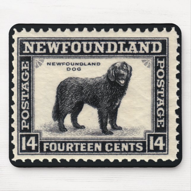Newfoundland Hund Frimärke Gifts Musmatta (Framsidan)