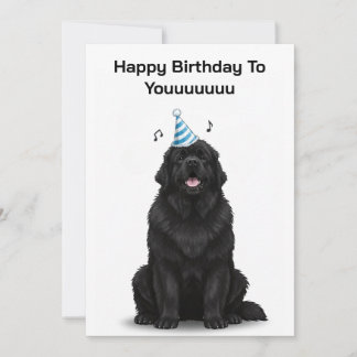 Newfoundland Hund Glad Födelsedag Till Diggggg Kor Inbjudningar