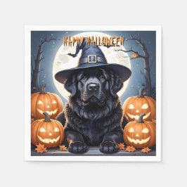 Newfoundland Hund Halloween Pappersservett