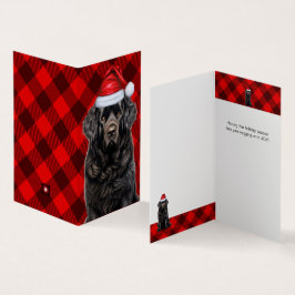 Newfoundland Hund Helgdag Red Play-julkort Kort