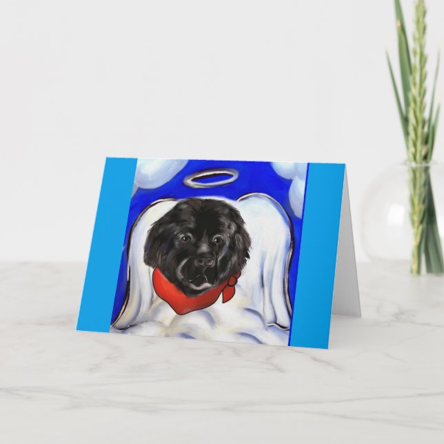Newfoundland Hund Helgkort (Framsida)