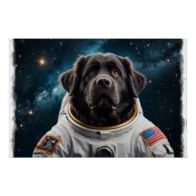 Newfoundland Hund in Space