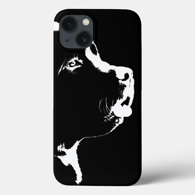 Newfoundland Hund iPhone-fodral Newfoundland Valp (Baksida)
