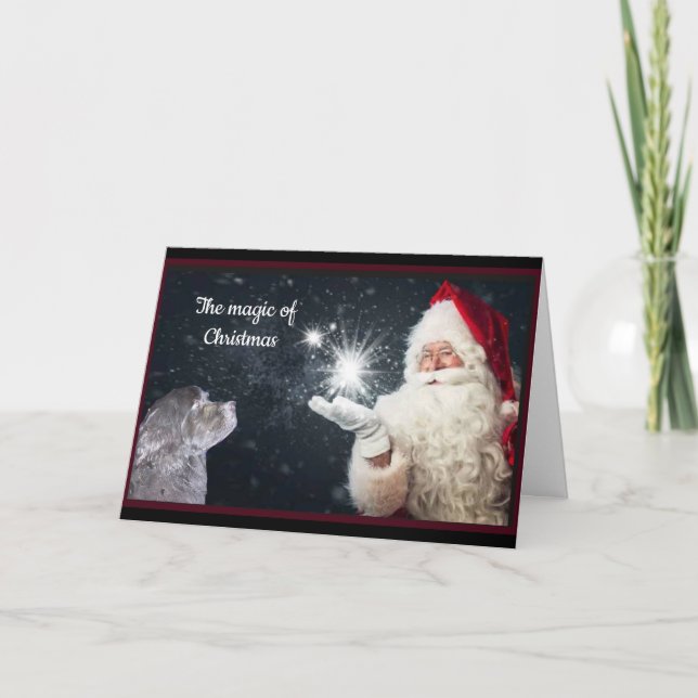 Newfoundland Hund Jul Helgkort (Framsida)