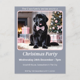 Newfoundland Hund jul Inbjudan Vykort