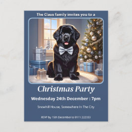Newfoundland Hund jul Inbjudan Vykort