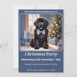 Newfoundland Hund jul Inbjudningar