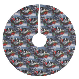 Newfoundland Hund jul Julgransmatta Borstad Polyester