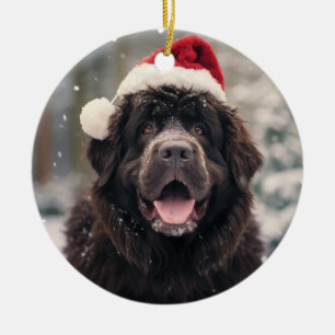 Newfoundland Hund jul Keepsaké Julgransprydnad Keramik