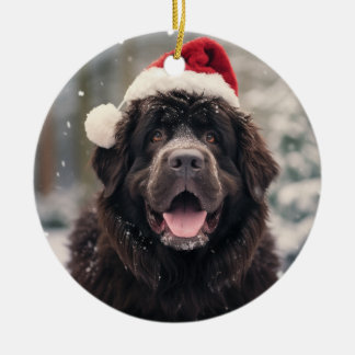 Newfoundland Hund jul Keepsaké Julgransprydnad Keramik