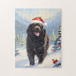 Newfoundland hund jul pussel