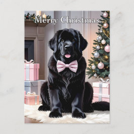 Newfoundland Hund jul Vykort