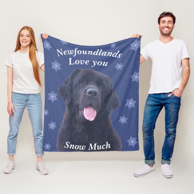 Newfoundland, Hund Julblankett Fleecefilt (På plats)